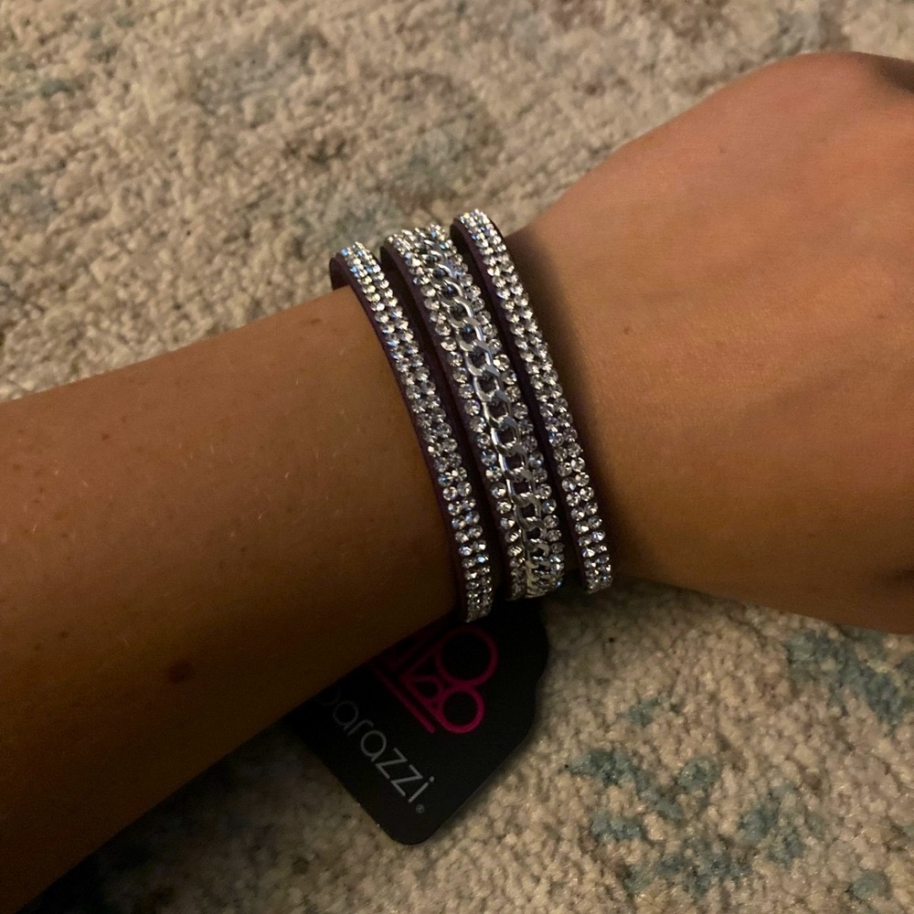 Rollin In Rhinestones Purple Urban Bracelet